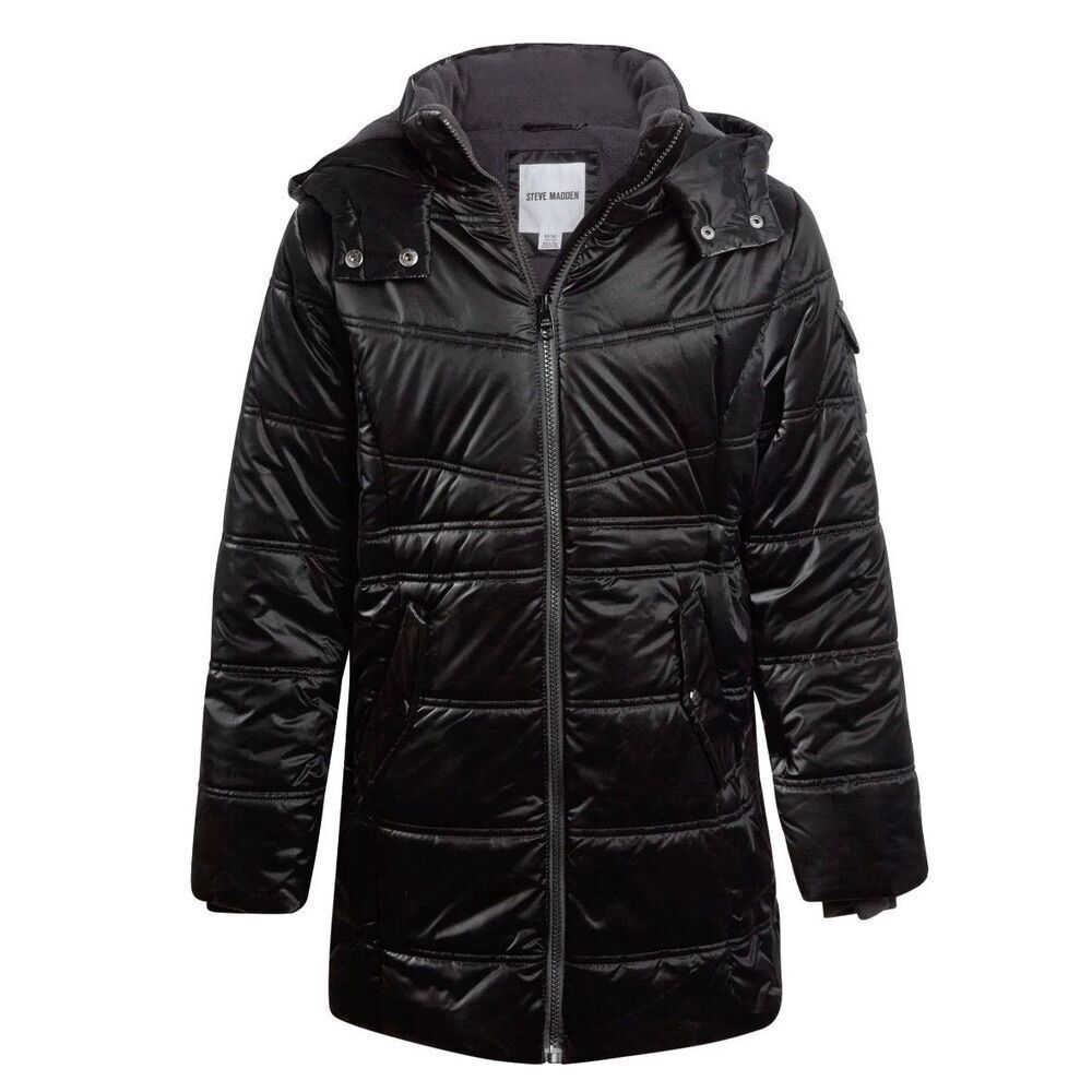 Steve Madden Girls Puffer Jacket Insulated Quilted Long Length Size 7/8